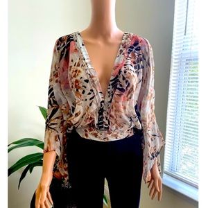 Fashion Nova Sunset In Your Eyes Multicolored Floral Top